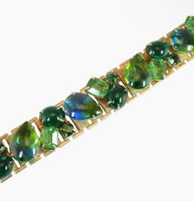 Load image into Gallery viewer, &#39;50s Blue &amp; Green Art Glass Bracelet Set
