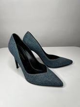 Load image into Gallery viewer, Saint Laurent Denim Pumps — Size 38 
PreLoved → ReLoved

