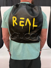 Load image into Gallery viewer, Gucci “REAL” Graffiti Leather Backpack – Black
