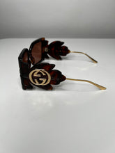 Load image into Gallery viewer, Reloved Gucci Oversized Square Leaf Sunglasses - Tortoise &amp; Gold
