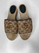 Load image into Gallery viewer, Gucci GG Canvas Espadrille Slides – Pre-Loved (Designer Consignment Collection)
