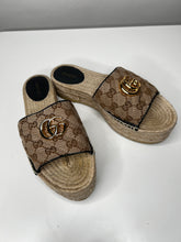 Load image into Gallery viewer, Gucci GG Canvas Espadrille Slides – Pre-Loved (Designer Consignment Collection)
