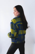 Load image into Gallery viewer, Plaid Fuzzy Mohair Cropped Jacket