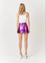 Load image into Gallery viewer, Faux Leather Metallic Mini Skirt

